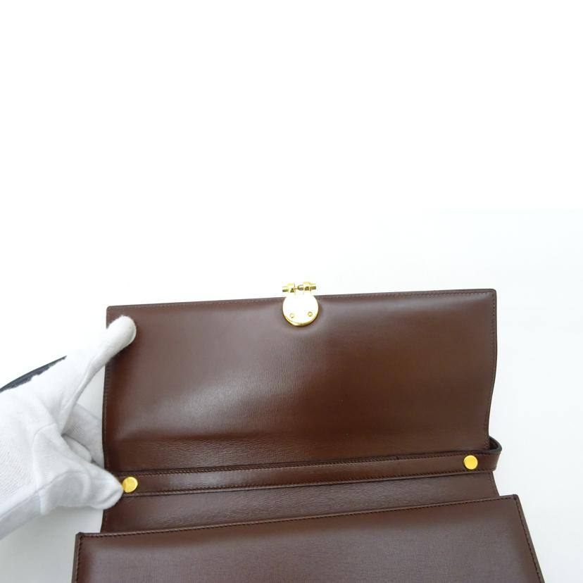 ChristianDior クリスチャンディオール/レザーショルダー／ブラウン//ABランク/69