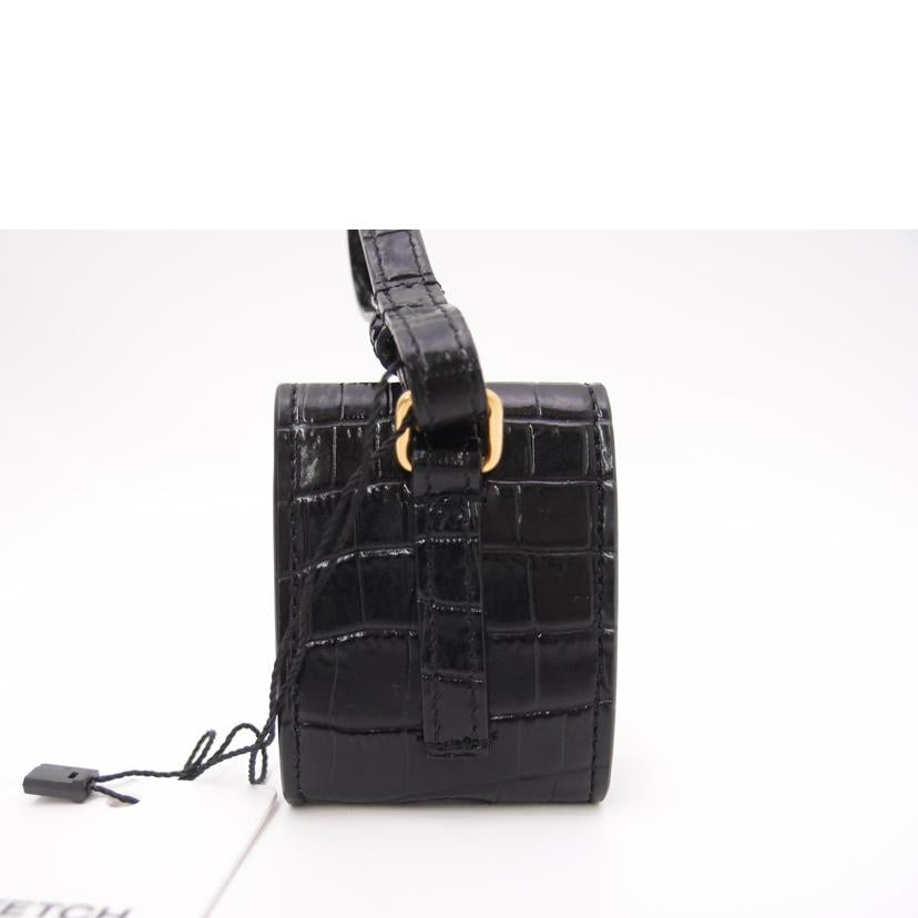 SAINT　LAURENT サンローラン/クロコ調AirPodsケース／ブラック//Sランク/69