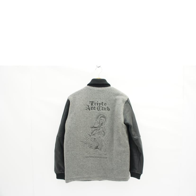 Triple　Ace　Club ﾄﾘﾌﾟﾙ ｴｰｽ ｸﾗﾌﾞ/　Triple　Ace　Club　ウールレザースタジャン　M/TBE-STJK-02//ABランク/67