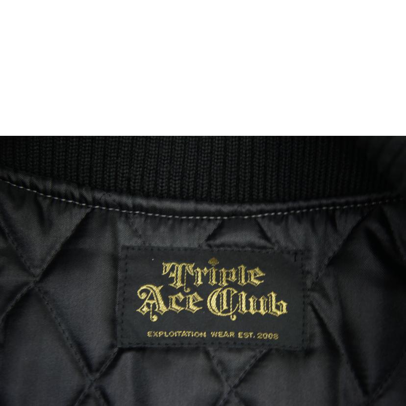 Triple　Ace　Club ﾄﾘﾌﾟﾙ ｴｰｽ ｸﾗﾌﾞ/　Triple　Ace　Club　ウールレザースタジャン　M/TBE-STJK-02//ABランク/67