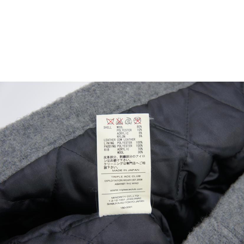 Triple　Ace　Club ﾄﾘﾌﾟﾙ ｴｰｽ ｸﾗﾌﾞ/　Triple　Ace　Club　ウールレザースタジャン　M/TBE-STJK-02//ABランク/67