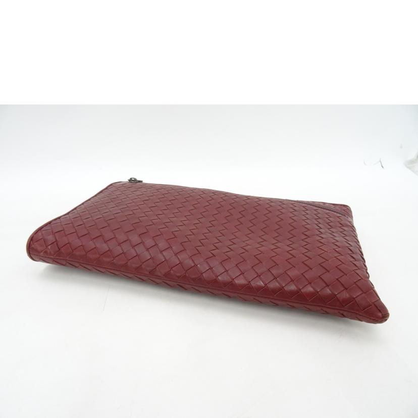 BOTTEGA　VENETA ボッテガヴェネタ/イントレチャートクラッチバッグ／ワインレッド//Bランク/69