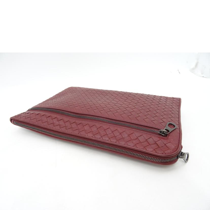 BOTTEGA　VENETA ボッテガヴェネタ/イントレチャートクラッチバッグ／ワインレッド//Bランク/69