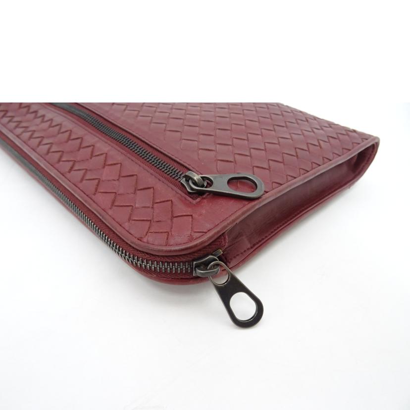 BOTTEGA　VENETA ボッテガヴェネタ/イントレチャートクラッチバッグ／ワインレッド//Bランク/69