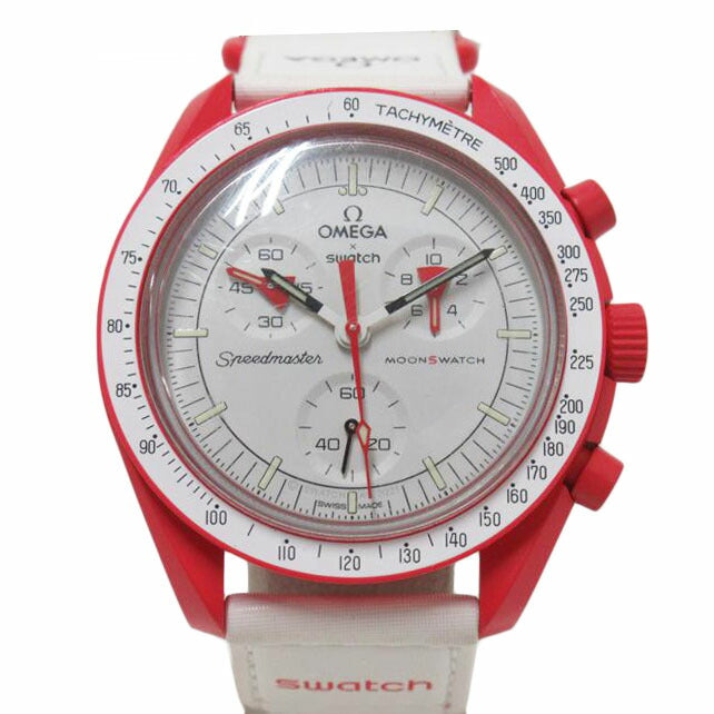 OMEGA×swatch オメガ×スオッチ/ムーンスウォッチ／MISSION　TO　MARKS／クオーツ/SO33R100//ABランク/63