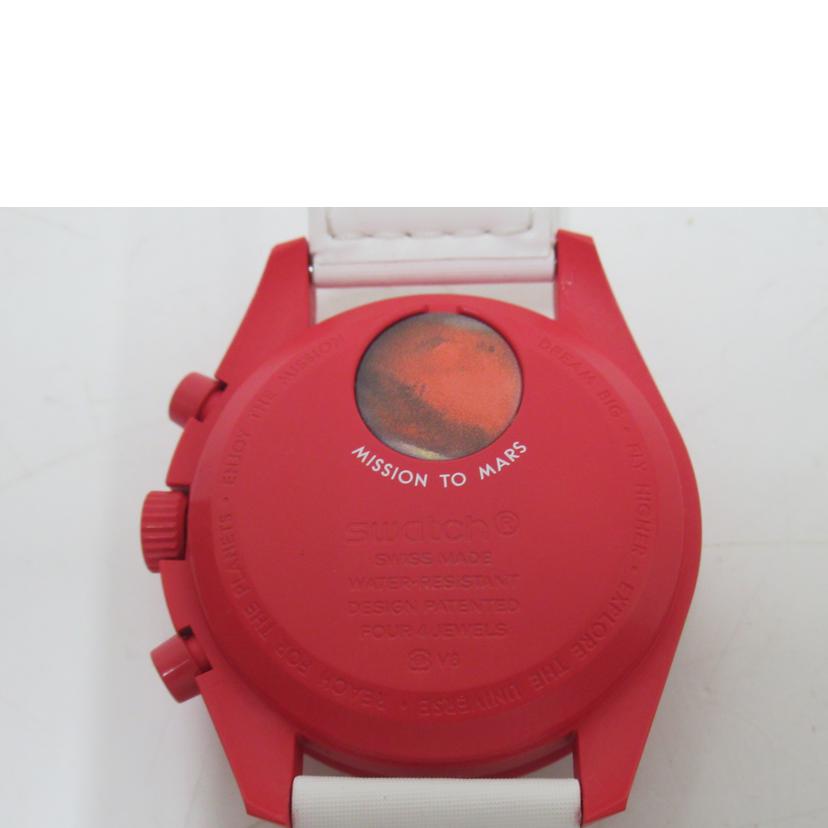 OMEGA×swatch オメガ×スオッチ/ムーンスウォッチ／MISSION　TO　MARKS／クオーツ/SO33R100//ABランク/63
