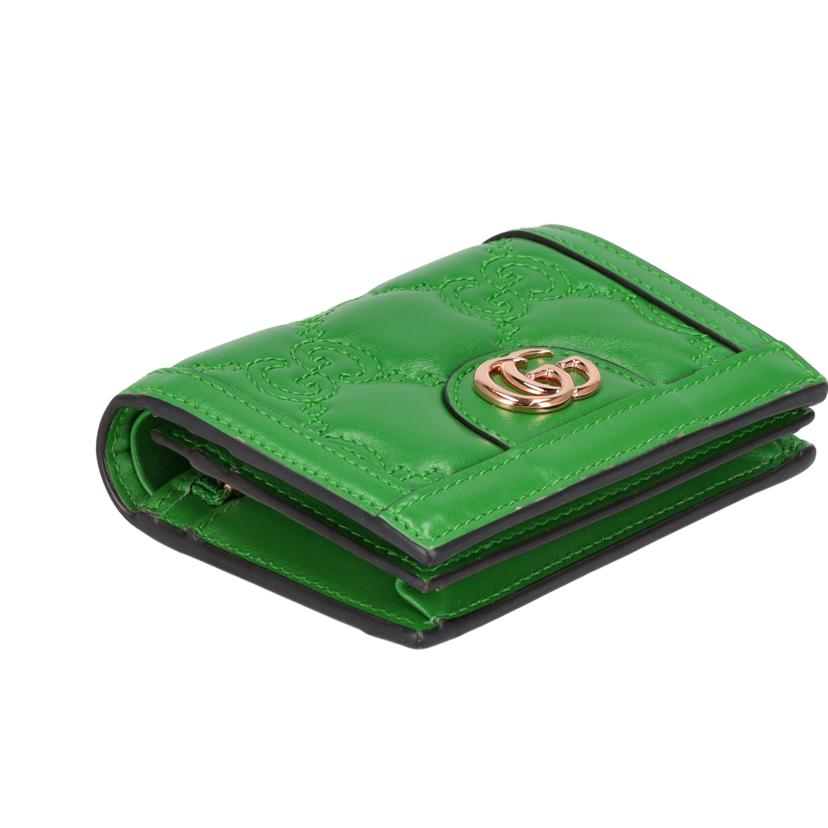 GUCCI グッチ/GGマトラッセフラップウォレット／グリーン/723786//493***/Aランク/91