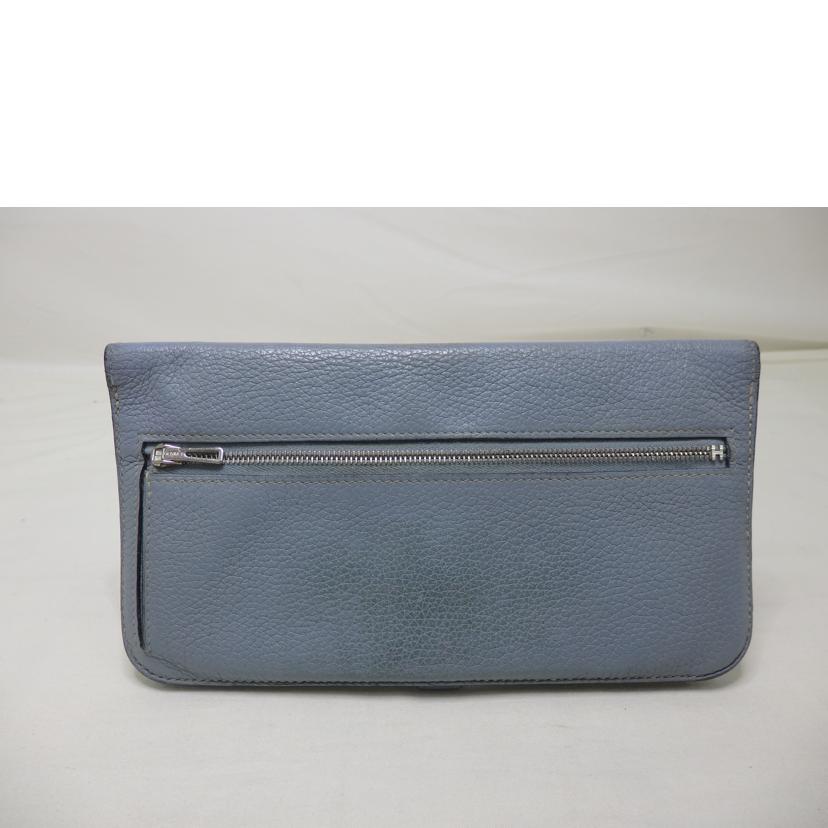 HERMES エルメス/ドゴンGM／シルバー金具／水色系//□P刻*/Bランク/84