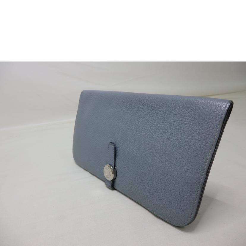 HERMES エルメス/ドゴンGM／シルバー金具／水色系//□P刻*/Bランク/84