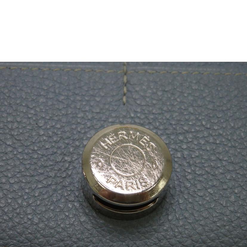 HERMES エルメス/ドゴンGM／シルバー金具／水色系//□P刻*/Bランク/84