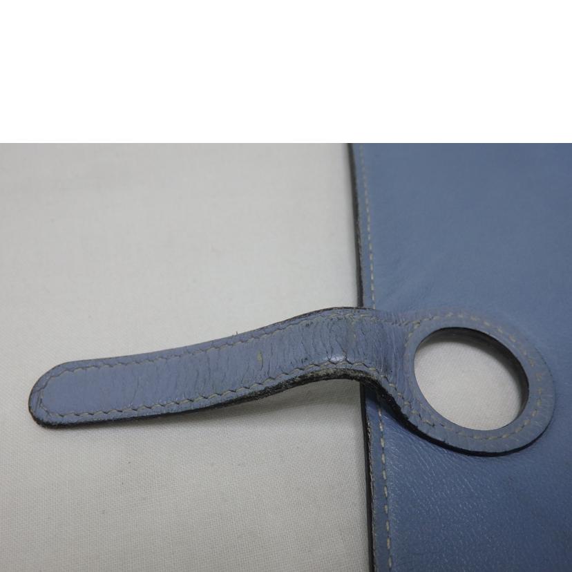 HERMES エルメス/ドゴンGM／シルバー金具／水色系//□P刻*/Bランク/84