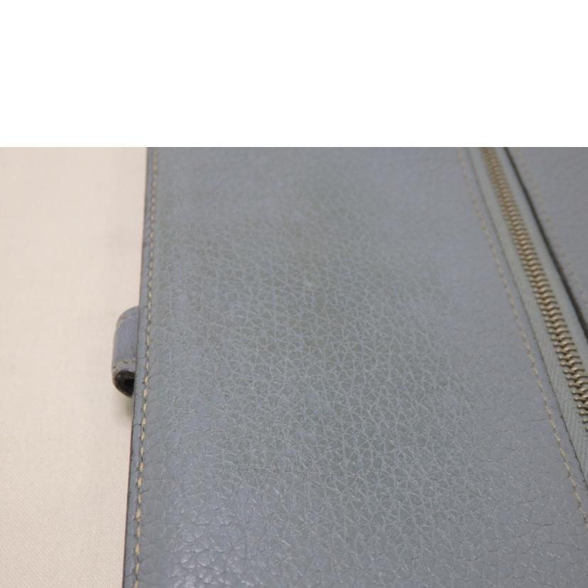 HERMES エルメス/ドゴンGM／シルバー金具／水色系//□P刻*/Bランク/84