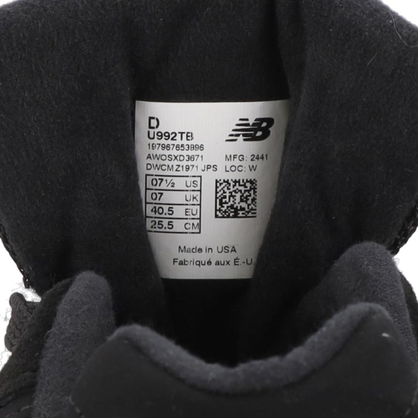 new balance ニューバランス/U992 トリプルブラック/ローカットスニーカー/U992TB//ABランク/05
