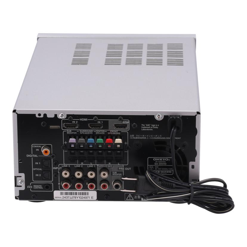 ONKYO オンキョー/AVセンターアンプ/SA-205HD//2437JJ78Y1024971/Bランク/24
