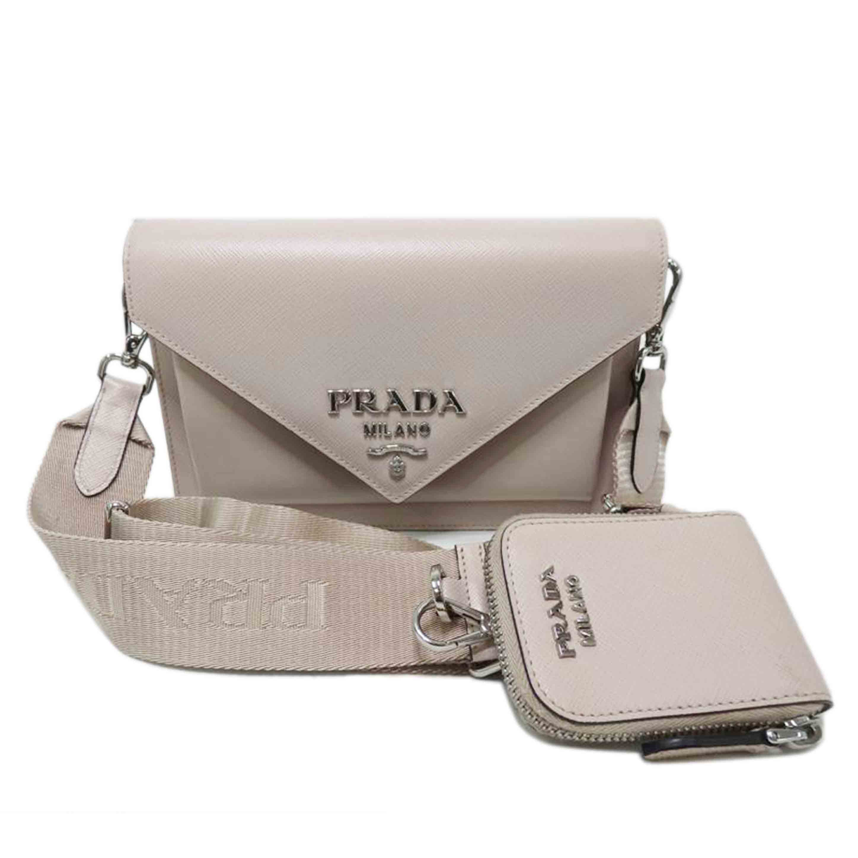 PRADA プラダ/ミニエンベローブ／ショルダーバッグ／サフィアーノ／ピンク/1BP020//Aランク/84