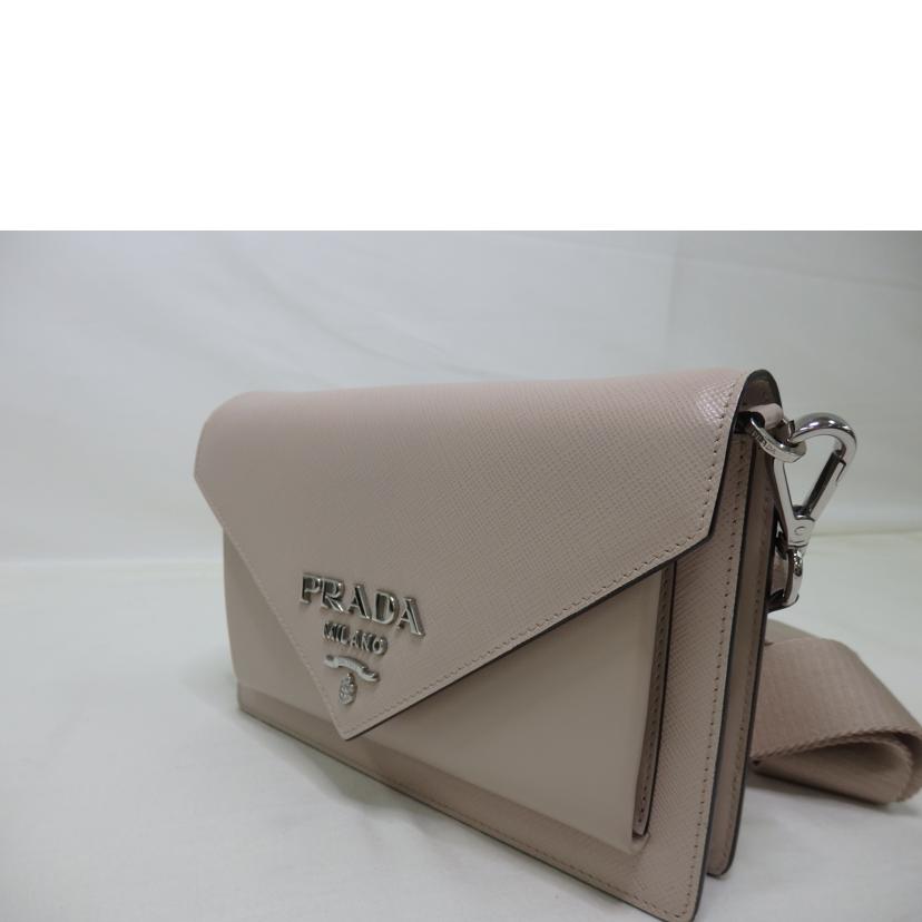 PRADA プラダ/ミニエンベローブ／ショルダーバッグ／サフィアーノ／ピンク/1BP020//Aランク/84