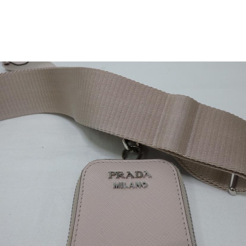 PRADA プラダ/ミニエンベローブ／ショルダーバッグ／サフィアーノ／ピンク/1BP020//Aランク/84