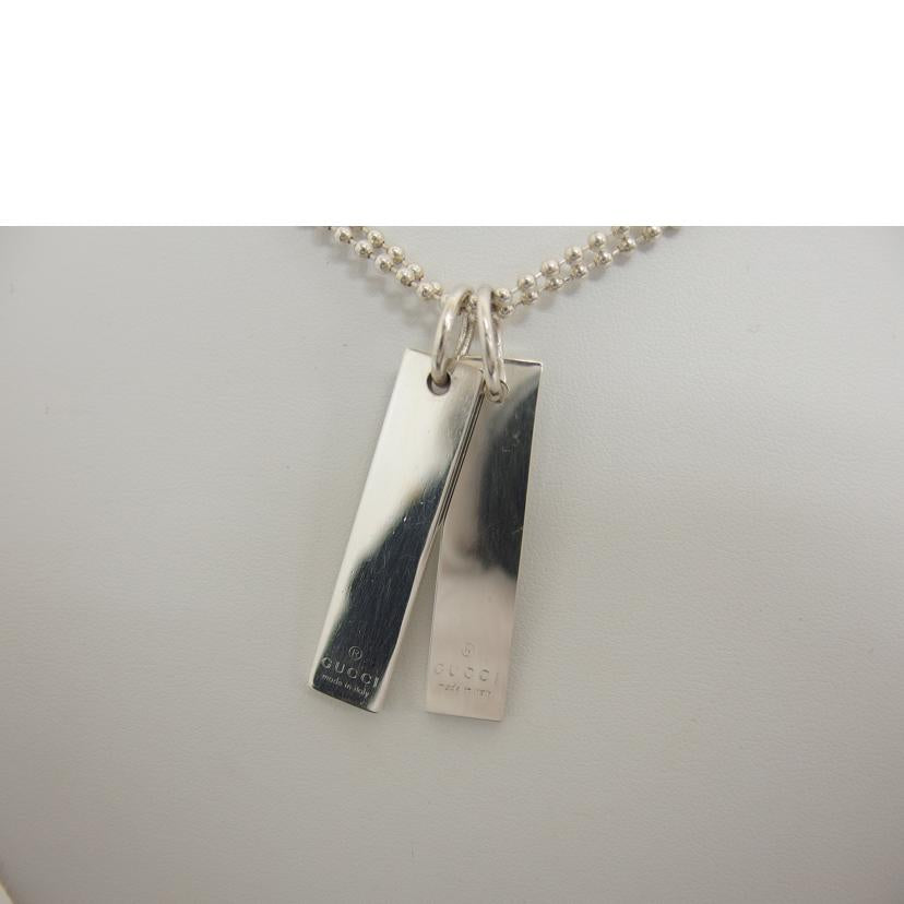 GUCCI グッチ/ロゴプレート　ダブルボールチェーンNC／925//Bランク/04