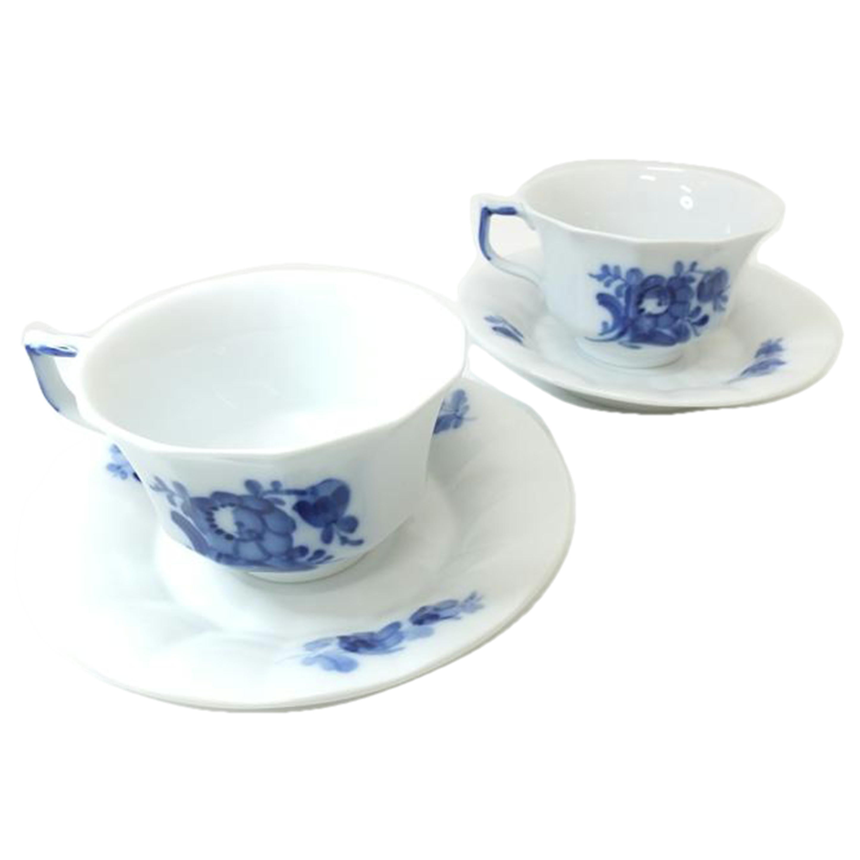 ROYAL　COPENHAGEN ロイヤルコペンハーゲン/ペアカップ＆ソーサー/ﾌﾞﾙｰﾌﾗﾜｰｱﾝｷﾞｭﾗｰ//ABランク/88