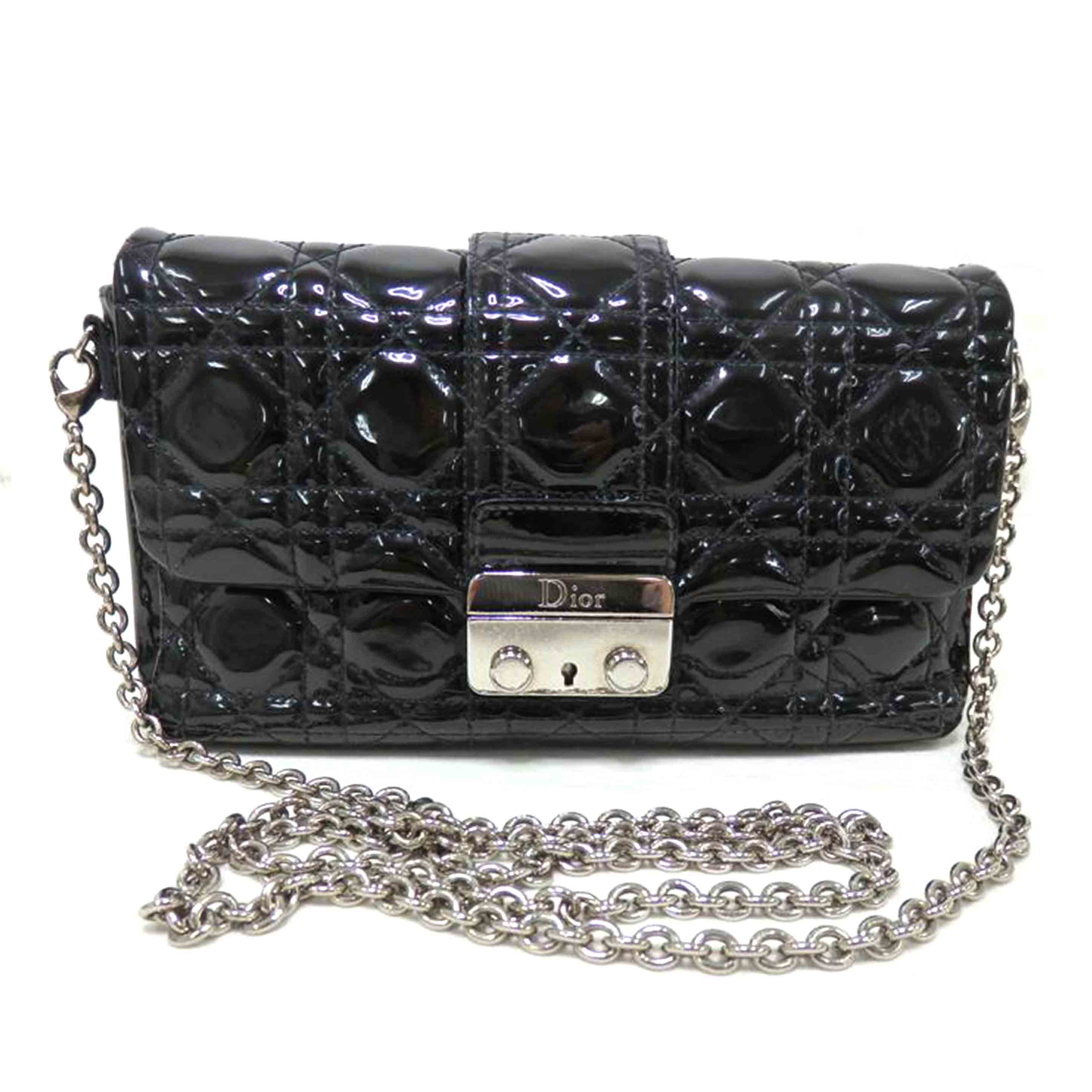 Christian　Dior クリスチャンディオール/カナージュ／ショルダーバッグ／パテントレザー//02-********/Bランク/84