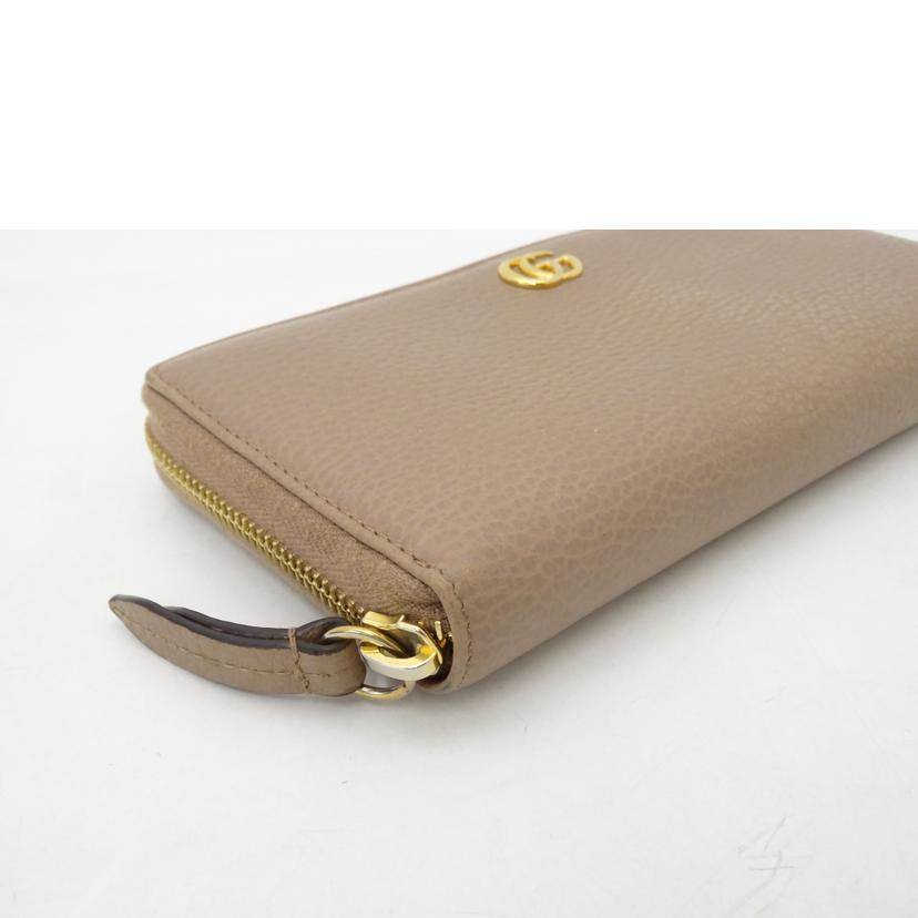 GUCCI グッチ/GGマーモントラウンドファスナー長財布/ピンクベージュ/456117//496***/ABランク/69