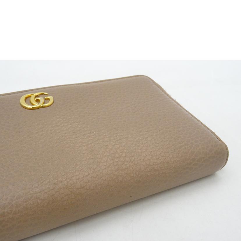 GUCCI グッチ/GGマーモントラウンドファスナー長財布/ピンクベージュ/456117//496***/ABランク/69