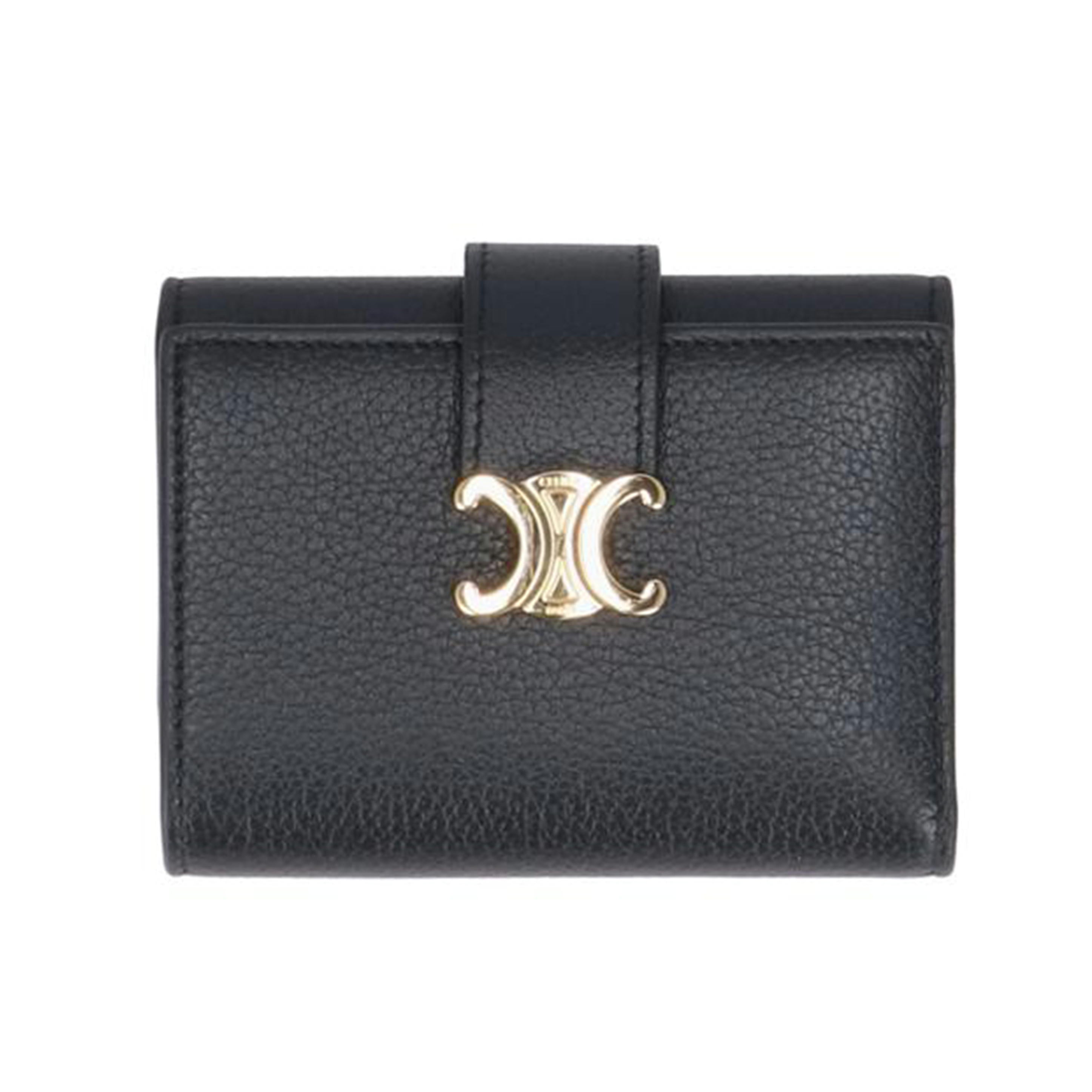 CELINE セリーヌ/ファインストラップニノ／サプルグレインドカーフスキンコンパクトウォレット/10M963GHH//U･I******/Aランク/91