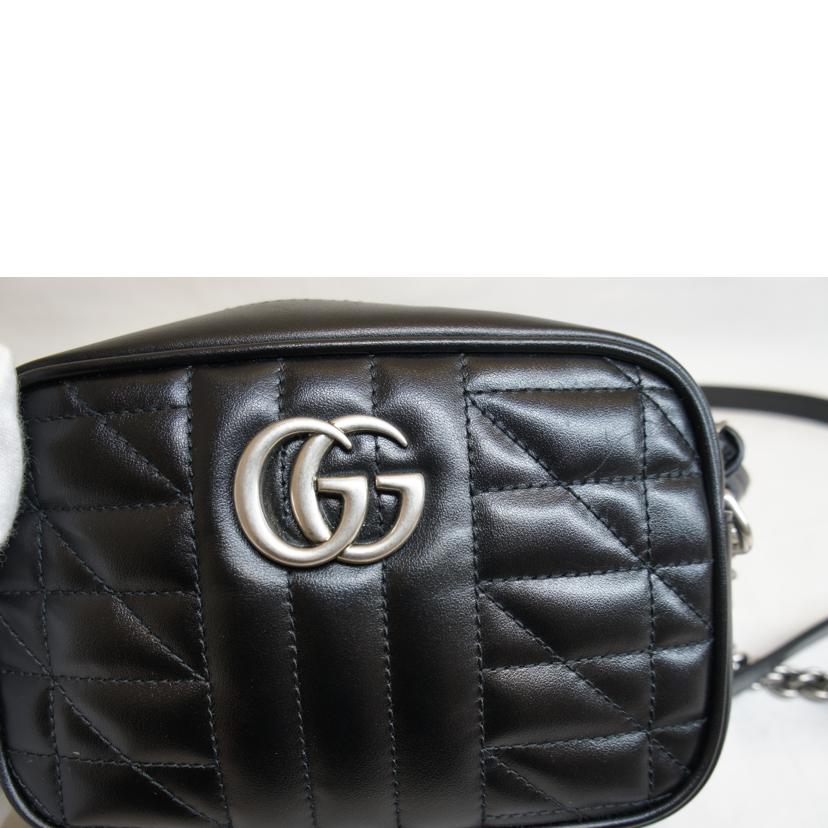 GUCCI グッチ/GGマーモントキルティングレザーショルダーブラック/634936//498***/SAランク/92