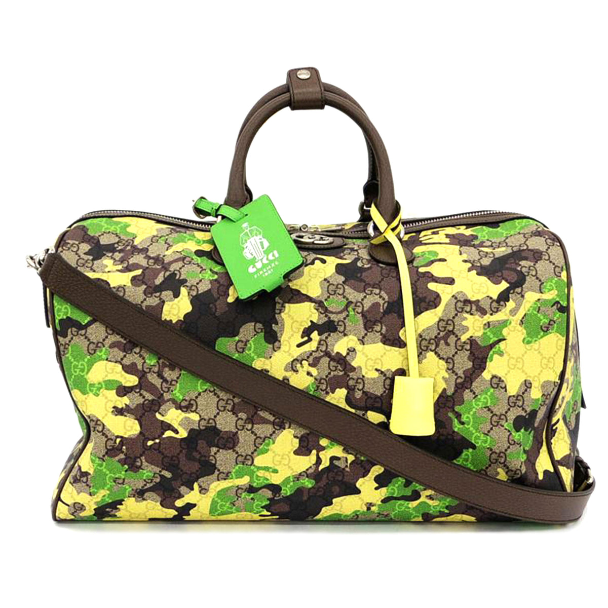 GUCCI グッチ/カモフラージュマーブルGGミディアムダッフルバッグ/834450//650***/Aランク/75
