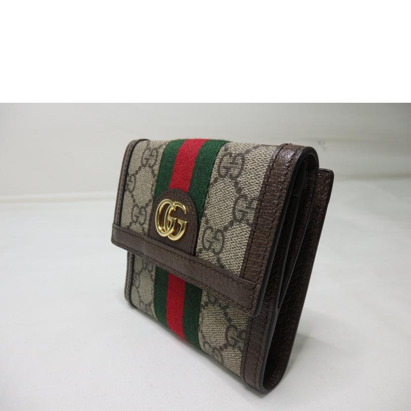 GUCCI グッチ/オフディア／GGフレンチフラップウォレット/523173//214*/Aランク/84