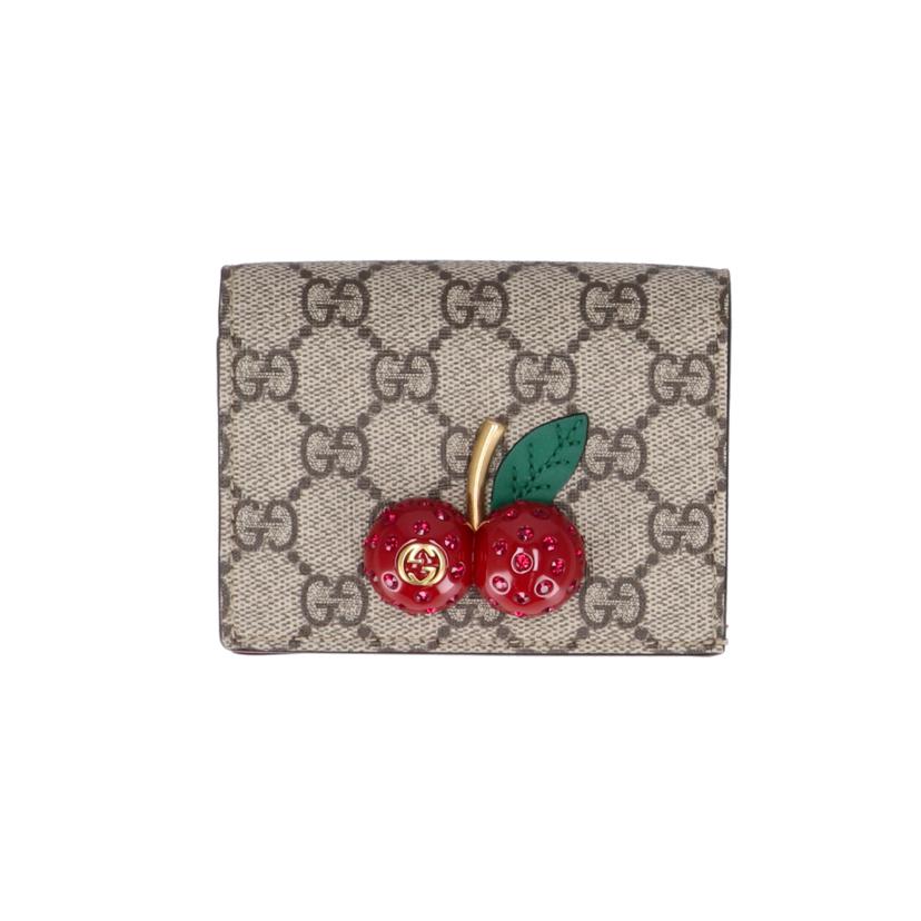 GUCCI グッチ/GGスプリーム／チェリーウォレット/476050//209*/Aランク/91