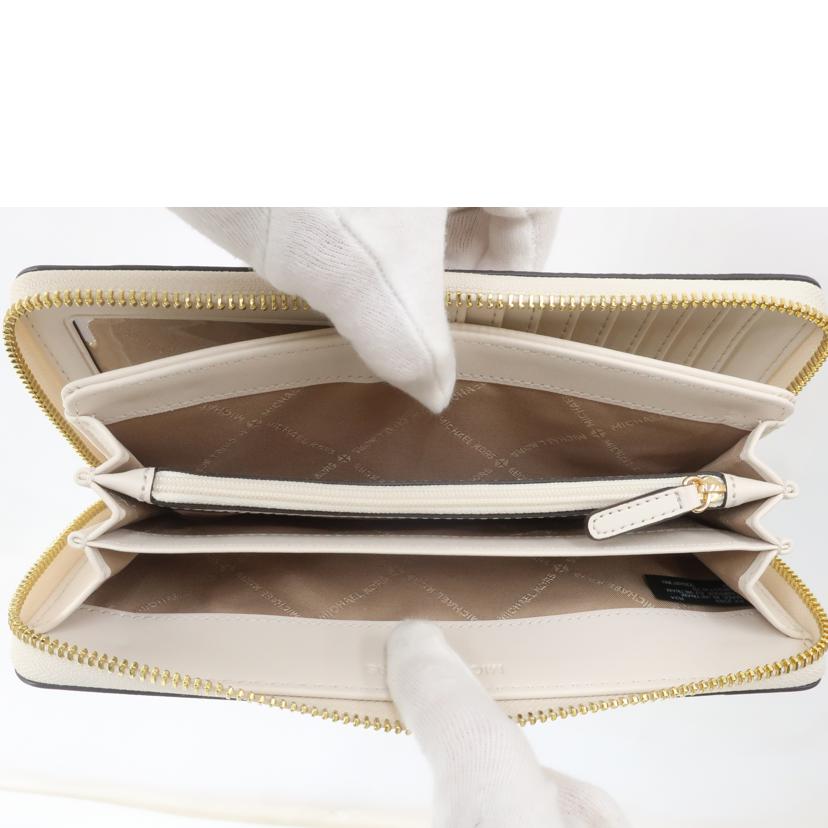 MICHAEL　KORS マイケルコース/ロングウォレット　ラウンドファスナー長財布　ホワイト系/35R3GTVE7B//Aランク/65