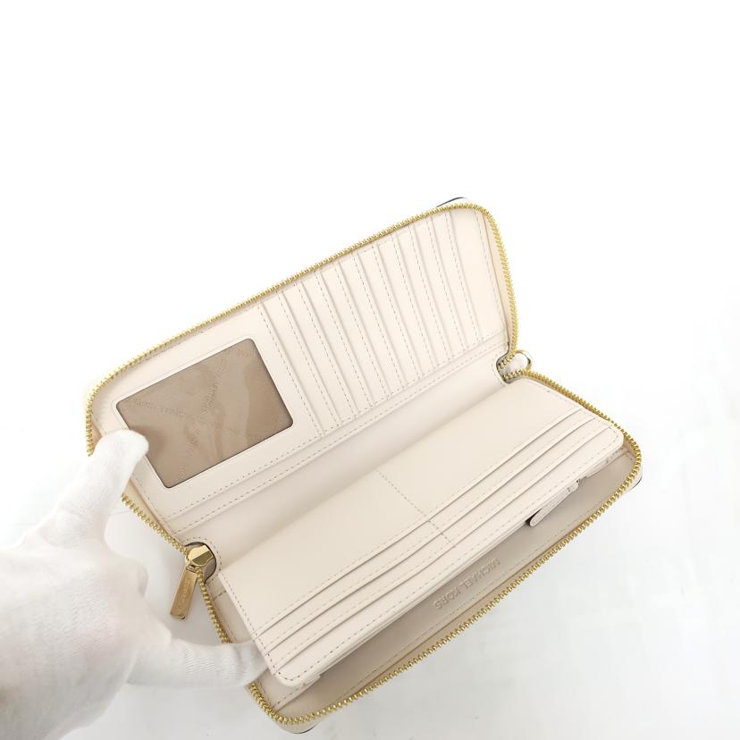 MICHAEL　KORS マイケルコース/ロングウォレット　ラウンドファスナー長財布　ホワイト系/35R3GTVE7B//Aランク/65