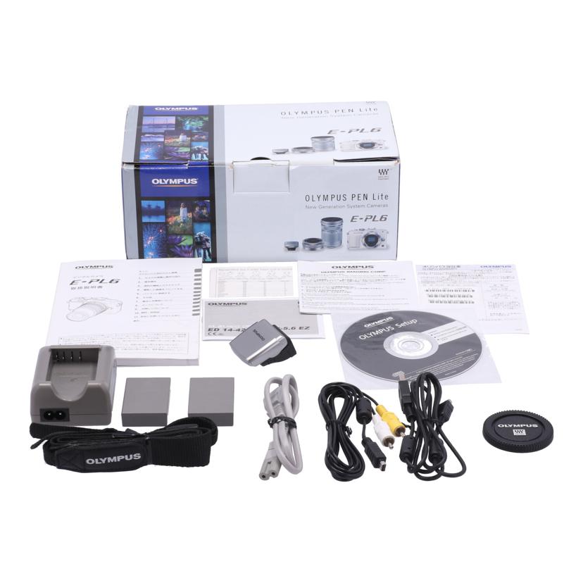 OLYMPUS オリンパス　/ミラーレス一眼　ダブルズームキット／PEN　Lite/E-PL6 EZ ﾀﾞﾌﾞﾙｽﾞｰﾑｷｯﾄ//V5WF68545/Bランク/05