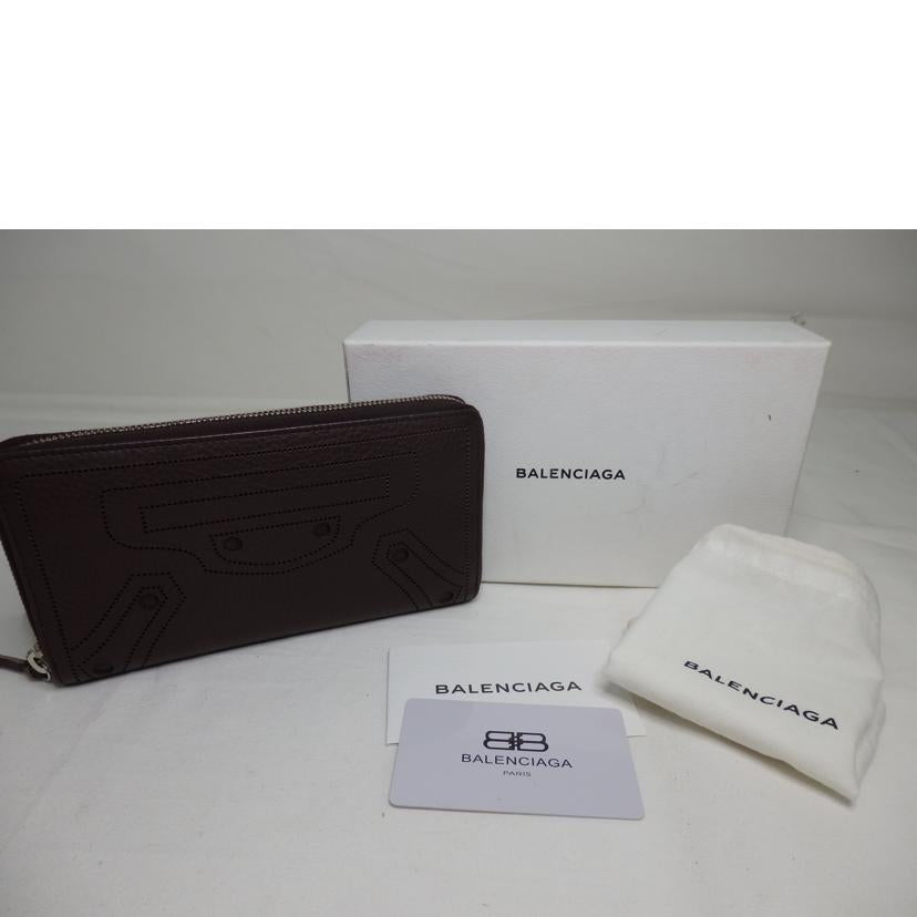 BALENCIAGA バレンシアガ/クラシックコンチネンタル／ラウンドファスナー長財布／茶/443521//613**********/SAランク/84