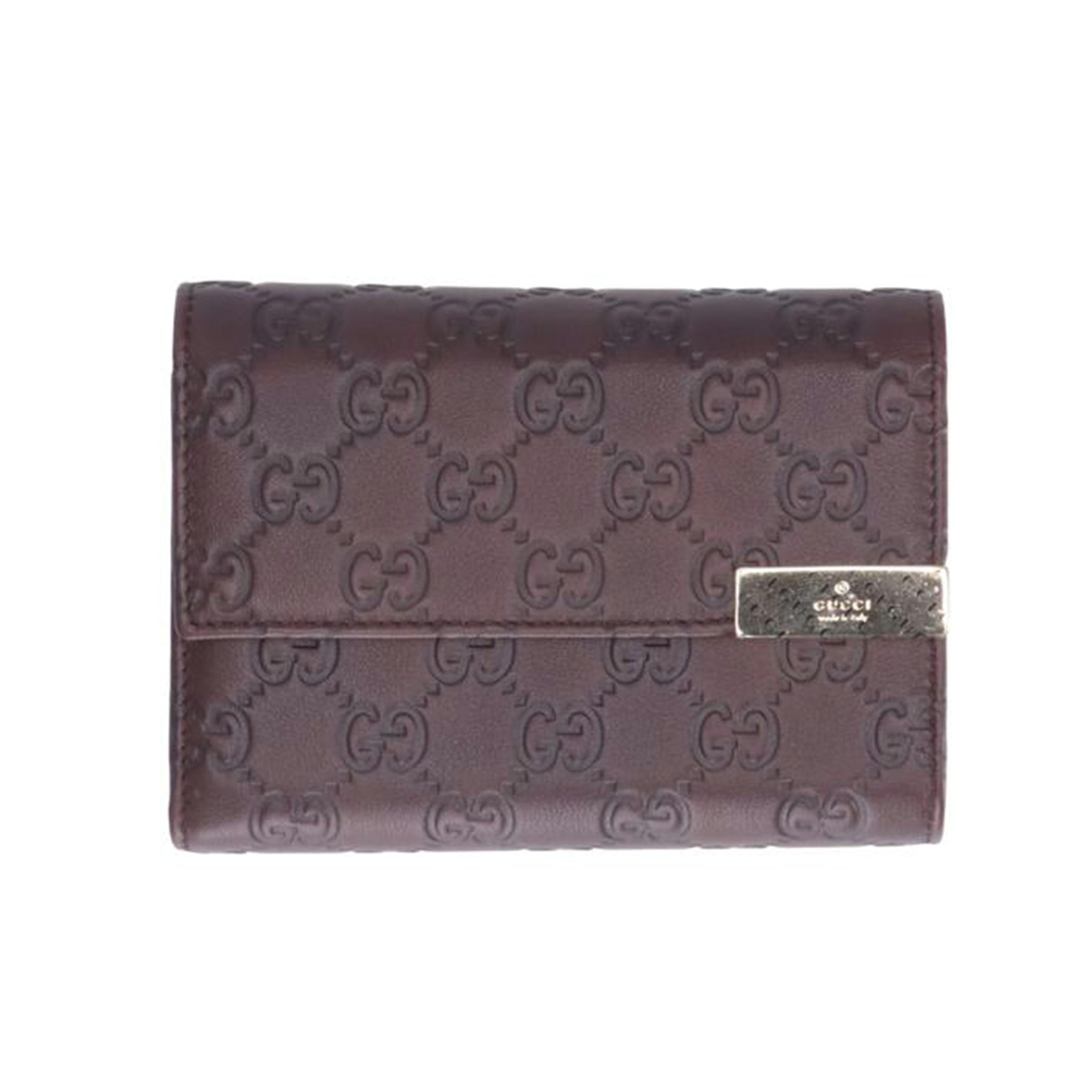 GUCCI ｸﾞｯﾁ/グッチシマ／3つ折り財布/256935//206*/Sランク/78