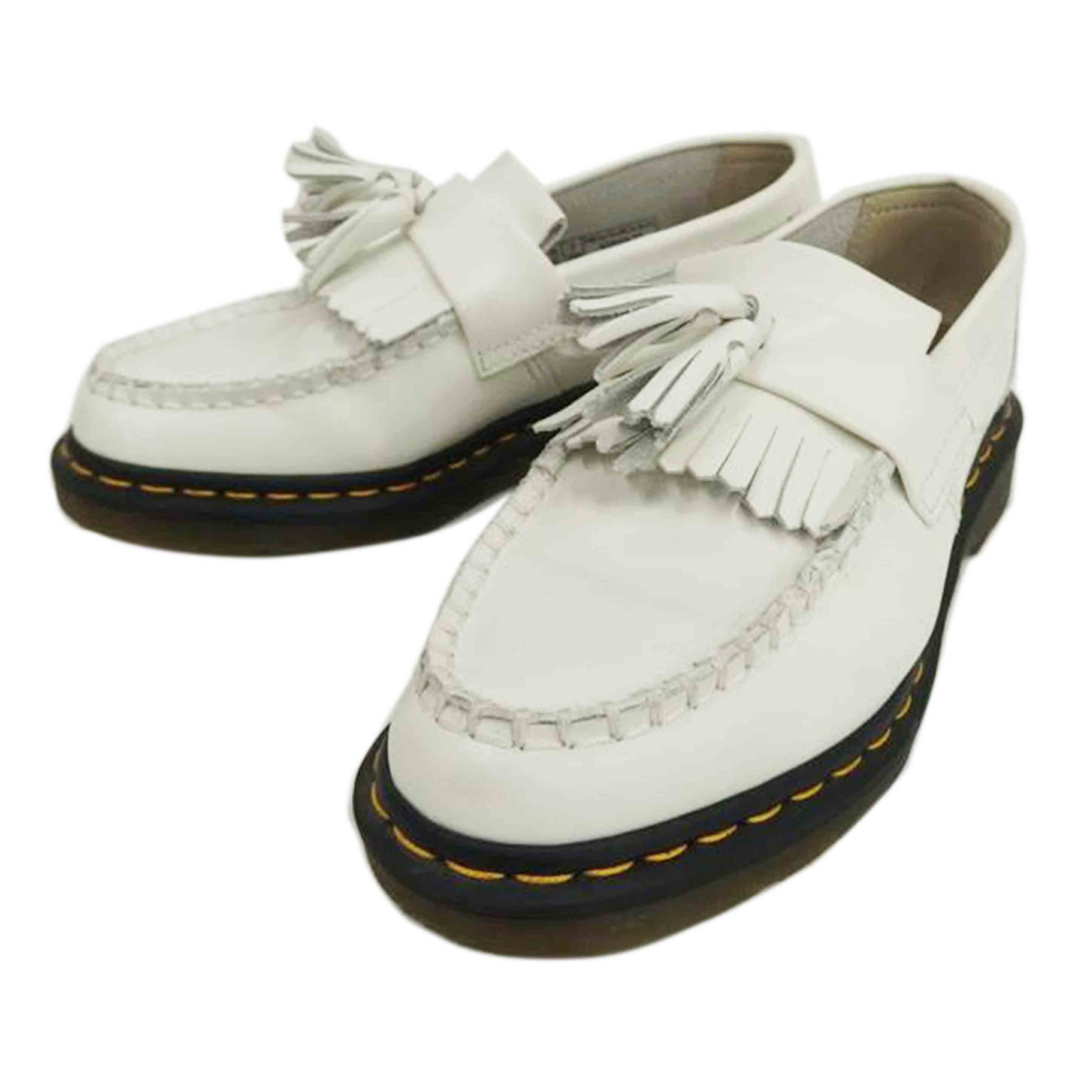 Dr．Martens ドクターマーチン/ADRIAN　レッドステッチ　タッセル　ローファー　／ホワイト/AW006//ABランク/82