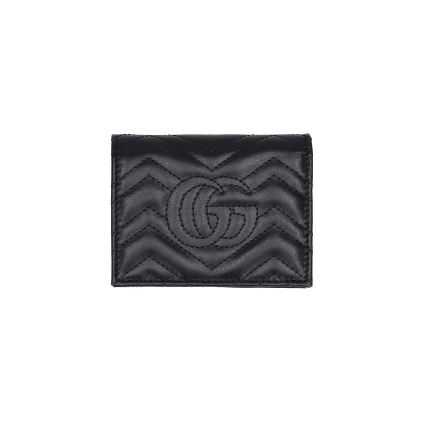 GUCCI グッチ/GGマーモントダブルGミニウォレット／ブラック/466492//525***/SAランク/77