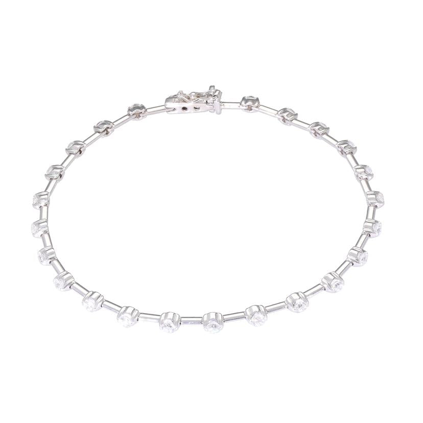 DE BEERS/K18WGラインダイヤブレスレット1.25ct /7.7//1.25/18cm/Aランク/75