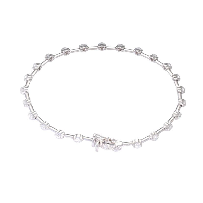 DE BEERS/K18WGラインダイヤブレスレット1.25ct /7.7//1.25/18cm/Aランク/75