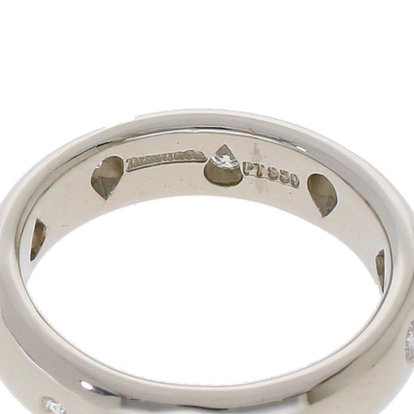 TIFFANY＆Co．/Pt950ドッツリング／10Pダイヤ／約＃6．5//Aランク/77
