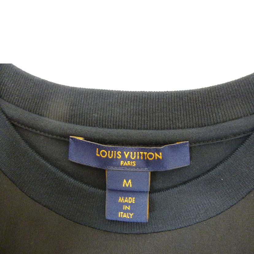 LV ルイヴィトン/シルクー＆コットン半袖ワンピース／ブラック／Mサイズ//Aランク/88