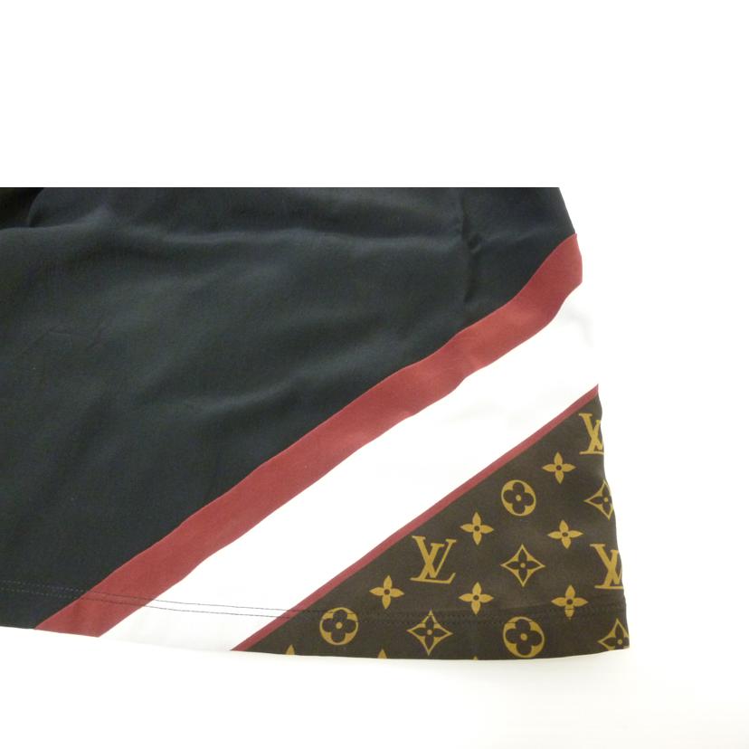 LV ルイヴィトン/シルクー＆コットン半袖ワンピース／ブラック／Mサイズ//Aランク/88