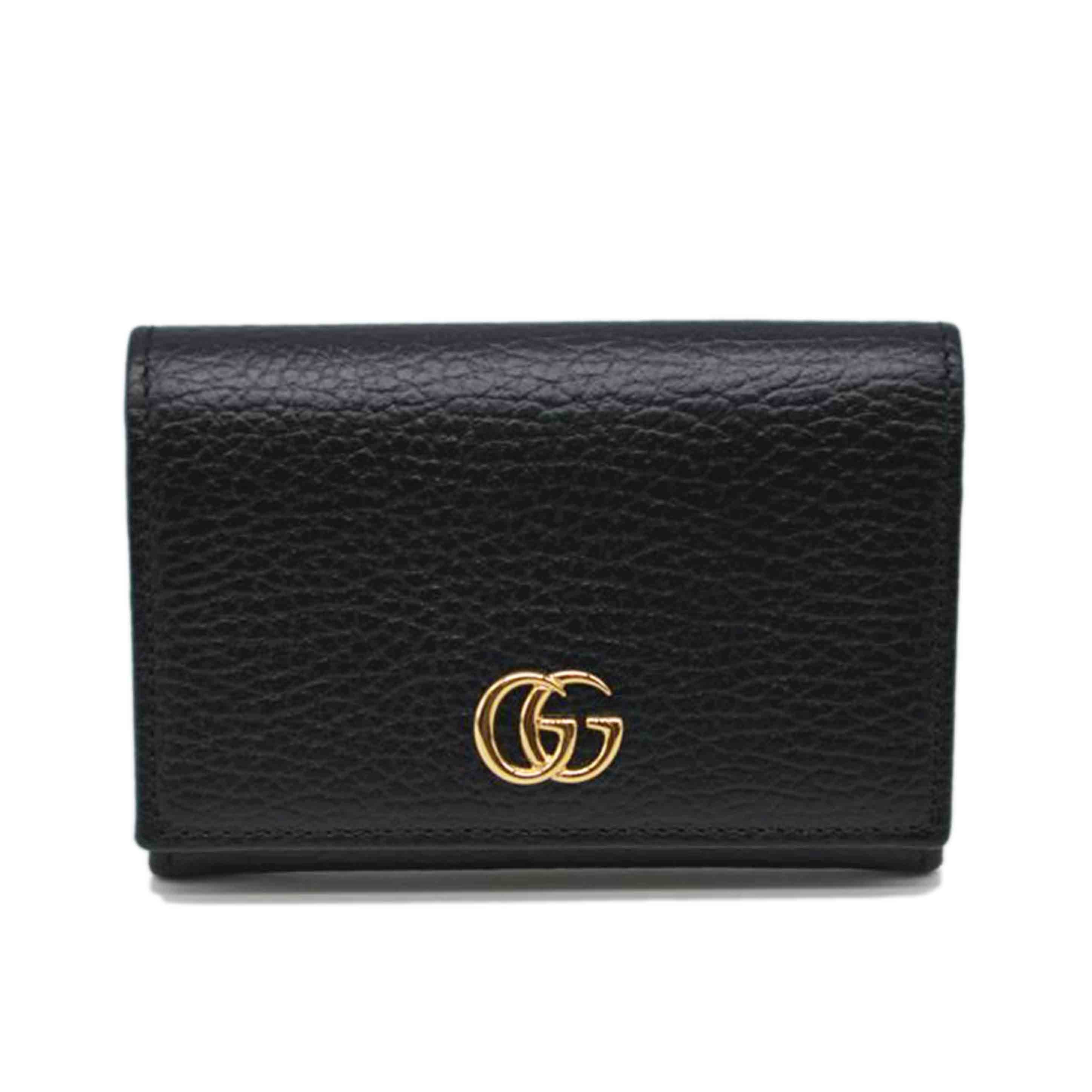 GUCCI グッチ/ダブルGカードケース／ブラック/739525//218*/Sランク/89