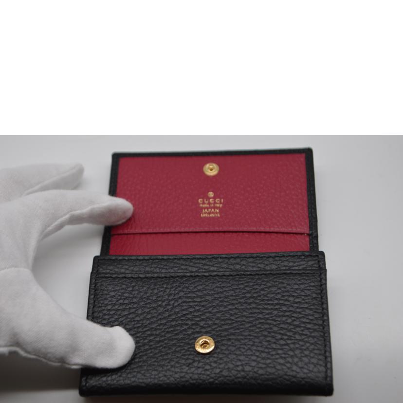 GUCCI グッチ/ダブルGカードケース／ブラック/739525//218*/Sランク/89