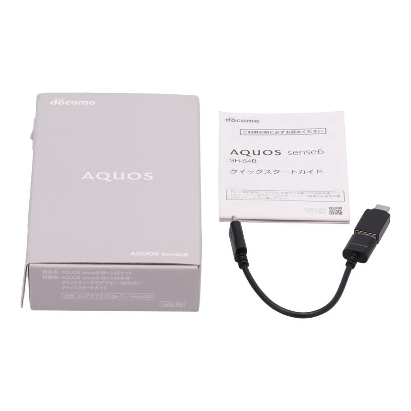 SHARP　docomo シャープ　/スマートフォン／AQUOS　sense6　64GB/SH-54B//356655113322748/ABランク/82