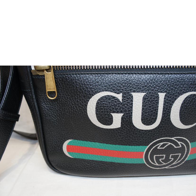 GUCCI グッチ/レザーロゴプリントメッセンジャーバッグ/523589//213***/Aランク/92