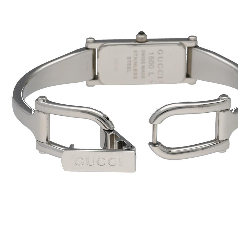 GUCCI グッチ/スクエアバングルウォッチ/ブルーシェル/クオーツ/1500L//130****/Aランク/22