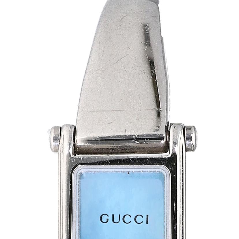 GUCCI グッチ/スクエアバングルウォッチ/ブルーシェル/クオーツ/1500L//130****/Aランク/22