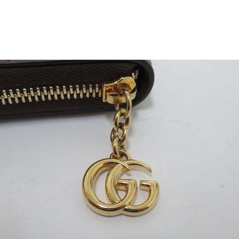 GUCCI/ラウンドファスナー長財布／オフディアGG/523154//525***/ABランク/63